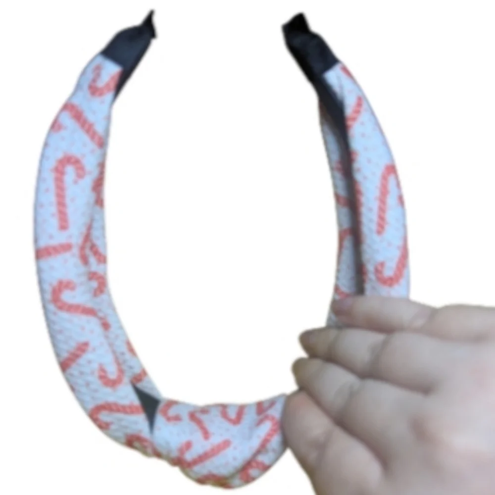 NEWChristmas Candy Knot Headband O/S Candy Canes Red White